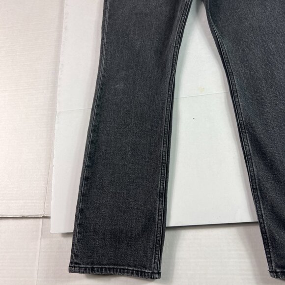 Abercrombie Fitch Jeans Women 29x31* Slim Straight High Rise Black Denim Tag 28L - Picture 6 of 16